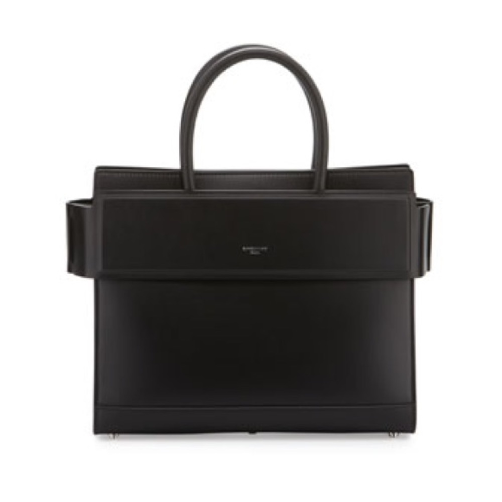 Givenchy Horizon Medium Leather Satchel Bag, Black, Pebbled Leather